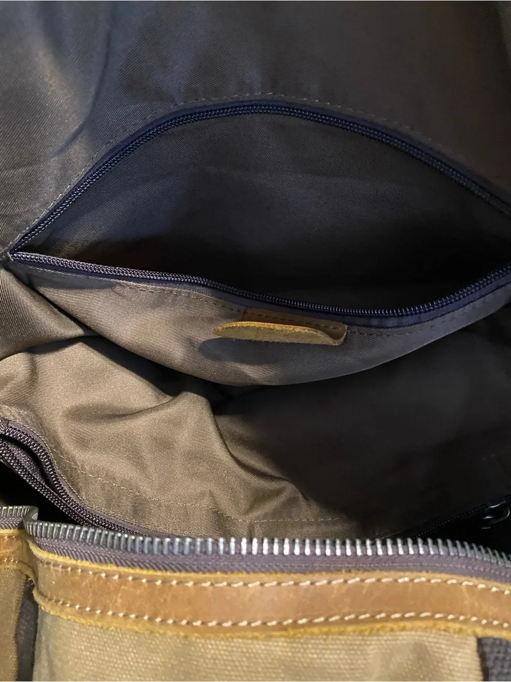 Newhey Waxed Canvas & Leather Weekend Duffel Bag in Tan